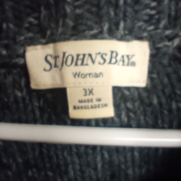 St. John's Bay Women's Size 3X Button Front Cable Knit Cardigan Sweater Cozy - Picture 7 of 8